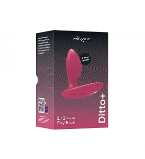 Анальна пробка з вібрацією We-Vibe Ditto+ Cosmic Pink із пультом керування та керуванням зі смартфона.