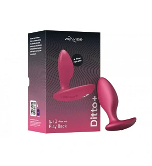 Анальна пробка з вібрацією We-Vibe Ditto+ Cosmic Pink із пультом керування та керуванням зі смартфона.