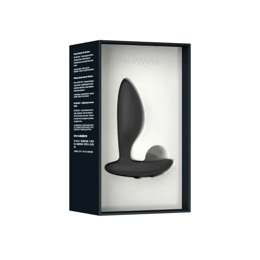 Анальна пробка з вібрацією We-Vibe Ditto+ Satin Black із пультом керування та керуванням зі смартфона.