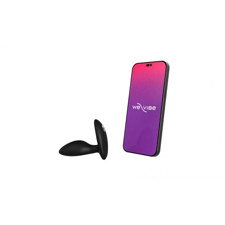 Анальна пробка з вібрацією We-Vibe Ditto+ Satin Black із пультом керування та керуванням зі смартфона.