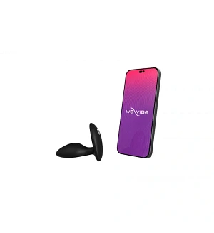 Анальна пробка з вібрацією We-Vibe Ditto+ Satin Black із пультом керування та керуванням зі смартфона.