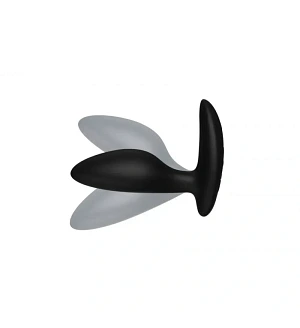Анальна пробка з вібрацією We-Vibe Ditto+ Satin Black із пультом керування та керуванням зі смартфона.