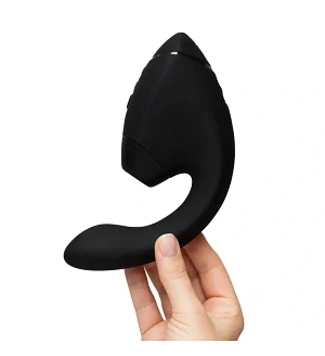 Вакуумний вібратор-стимулятор Womanizer Next Duo Black для точки G, чорний.