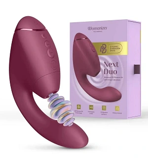 Вакуумний вібратор-стимулятор Womanizer Next Duo Dusky Pink для точки G, рожевий.