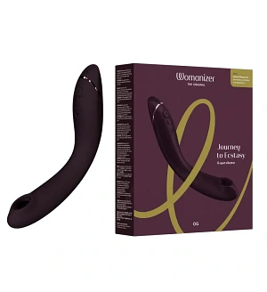 Вібратор для точки G з вакуумною стимуляцією Womanizer OG Aubergine, баклажановий.