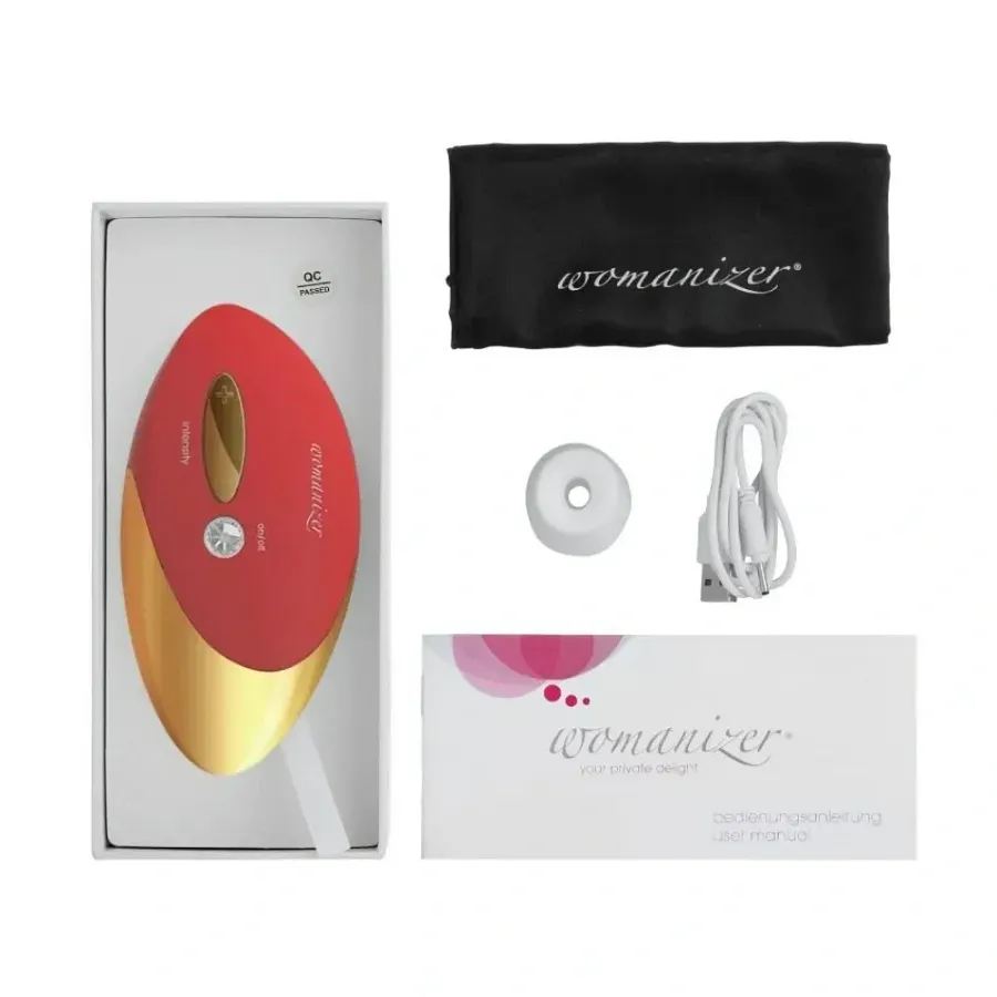 Кліторальний стимулятор Womanizer Pro W-500, червоний.