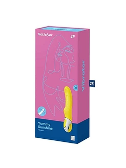 Потужний вібратор Satisfyer Vibes Yummy Sunshine з гнучким стовбуром і стимул. рельєфом, 12 режимів