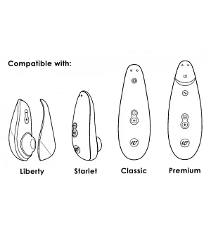 Змінні насадки для Womanizer Premium і Classic, фіолетові, розмір S.