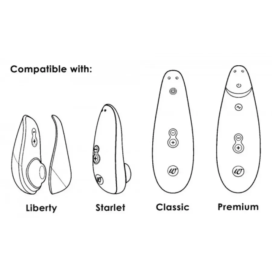 Змінні насадки для Womanizer Premium і Classic, білі, розмір S.