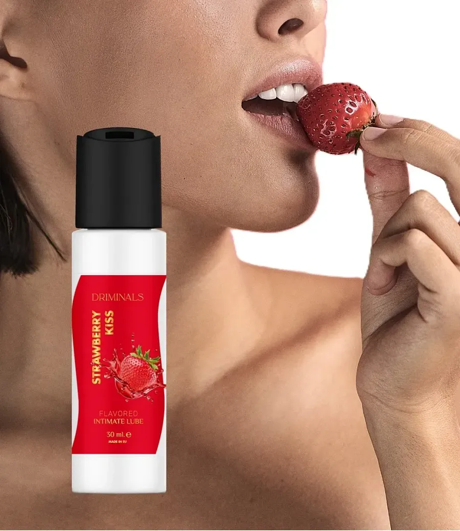 Їстівний лубрикант Driminals Kiss Strawberry зі смаком полуниці, 30 мл