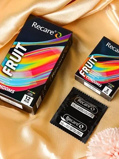 Презервативи Holographic Recare Fruit Flavour Condoms 3 шт, аромати: м'ята, банан, полуниця