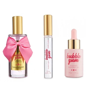 Набір для масажу Bijoux Indiscrets Bubblegum Play Kit з ароматом жувальної гумки, 3 предмети