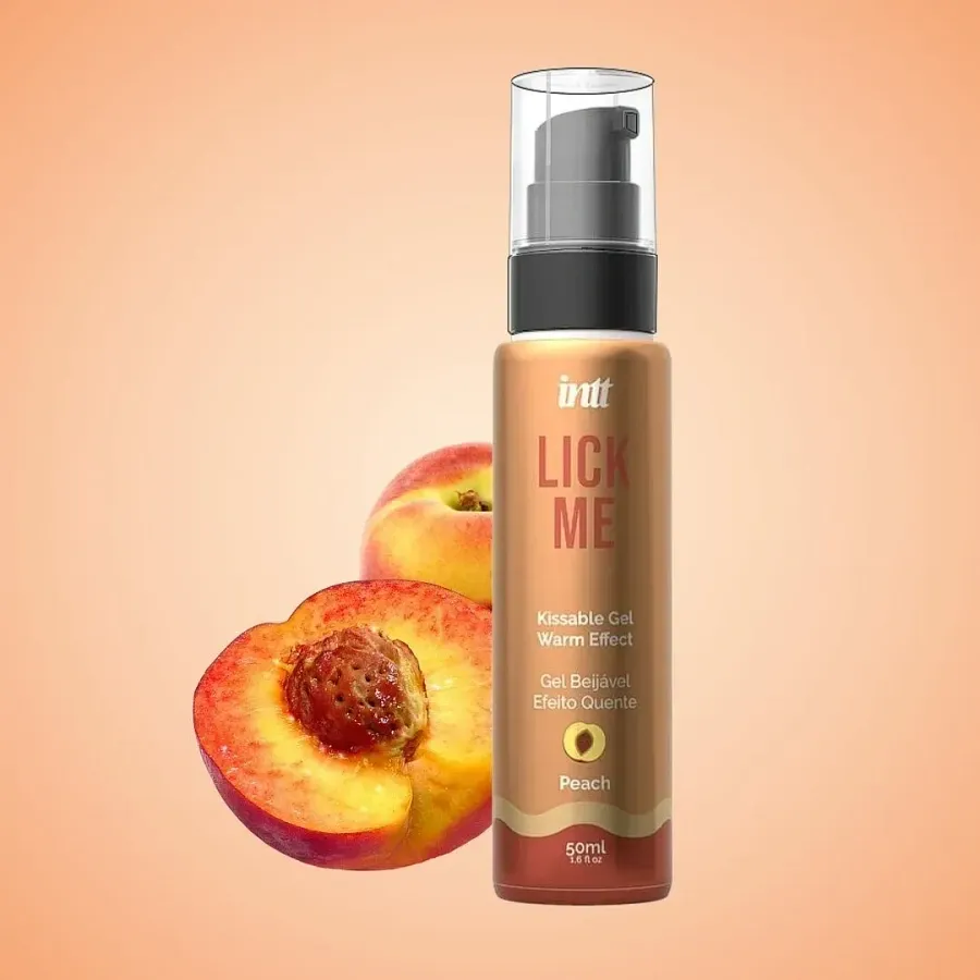 Їстівний гель Intt Lick Me Peach зі смаком персика та зігрівальним ефектом, 50 мл