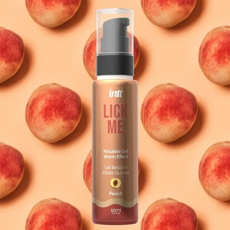 Їстівний гель Intt Lick Me Peach зі смаком персика та зігрівальним ефектом, 50 мл