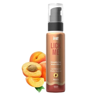 Їстівний гель Intt Lick Me Peach зі смаком персика та зігрівальним ефектом, 50 мл