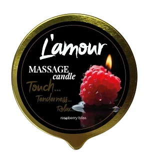 Масажна свічка L’amour Raspberry Bliss, золота, 70 мл