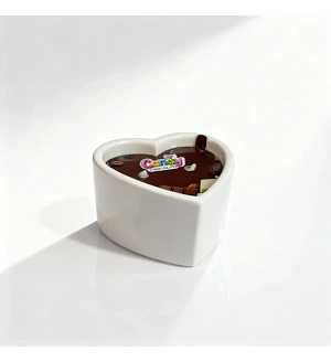 Масажна свічка Candy Chocolate з ароматом шоколаду у формі серця, 70 мл