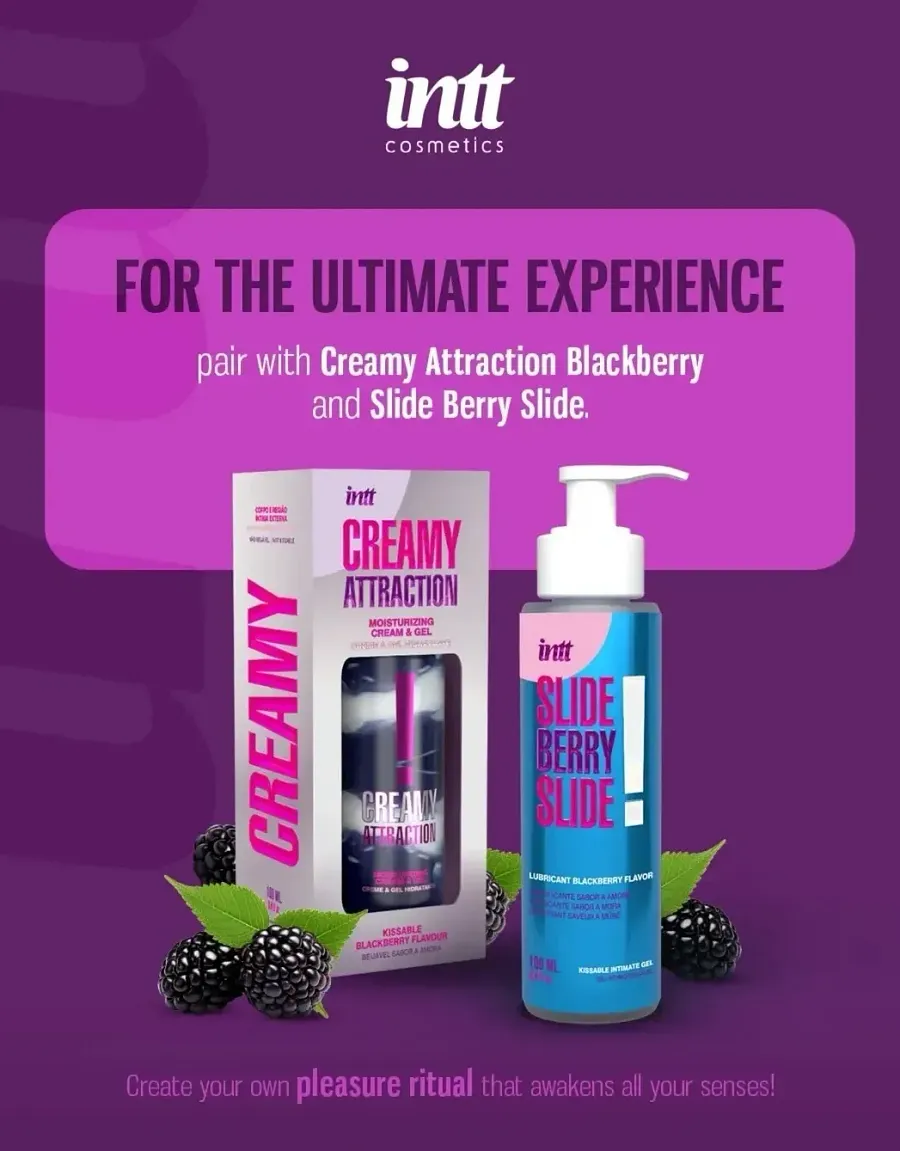 Крем-гель для тіла Intt Creamy Attraction Blackberry для поцілунків, 100 мл