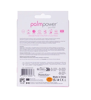 Мінівібромасажер PalmPower Pocket із чохлом на блискавці, водостійкий, перезаряджуваний, довжина 9см