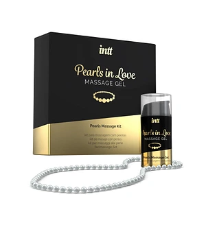 Набір для перлинного масажу Intt Pearls in Love: намисто та силіконовий масажний гель