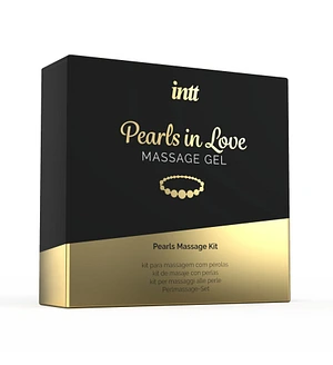 Набір для перлинного масажу Intt Pearls in Love: намисто та силіконовий масажний гель
