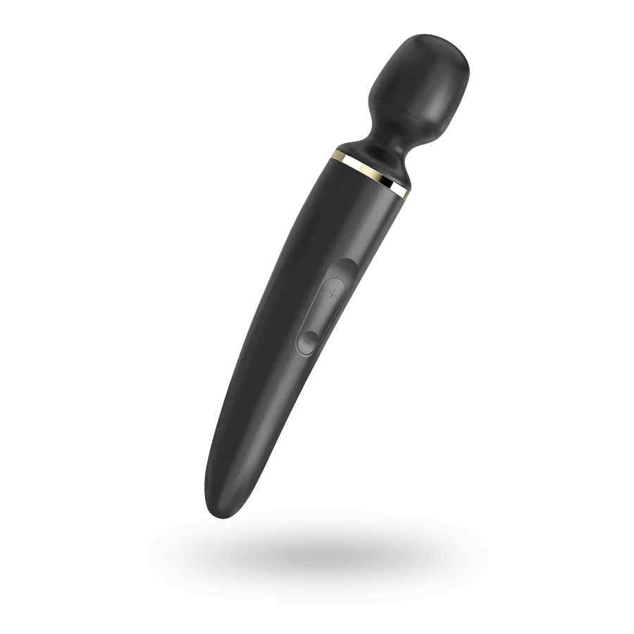 Вібромасажер Satisfyer Wand-er Woman (Black/Gold), водонепроникний, потужний, розмір XXL