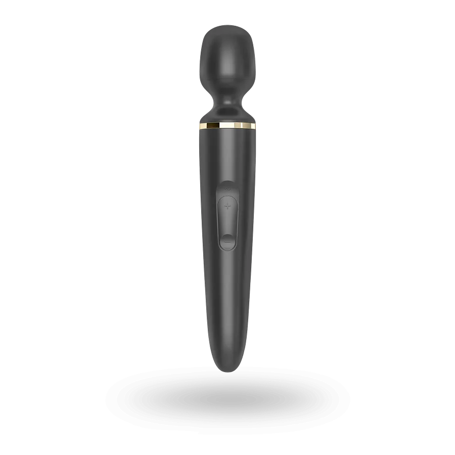 Вібромасажер Satisfyer Wand-er Woman (Black/Gold), водонепроникний, потужний, розмір XXL