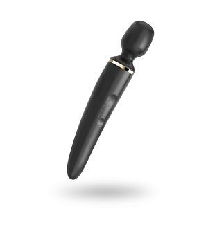 Вібромасажер Satisfyer Wand-er Woman (Black/Gold), водонепроникний, потужний, розмір XXL