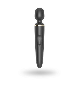 Вібромасажер Satisfyer Wand-er Woman (Black/Gold), водонепроникний, потужний, розмір XXL