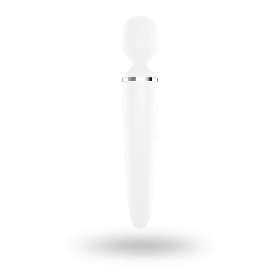 Вібромасажер Satisfyer Wand-er Woman (White/Chrome), водонепроникний, потужний, розмір XXL