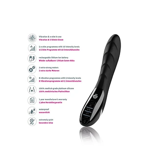 Вібратор з електростимуляцією Mystim Sizzling Simon eStim Black, міостимулятор