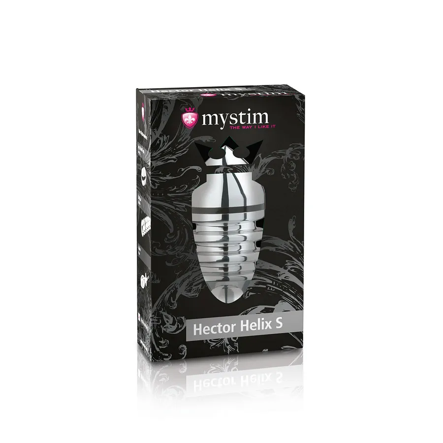 Металева анальна пробка Mystim Hector Helix S для електростимулятора, діаметр 4 см