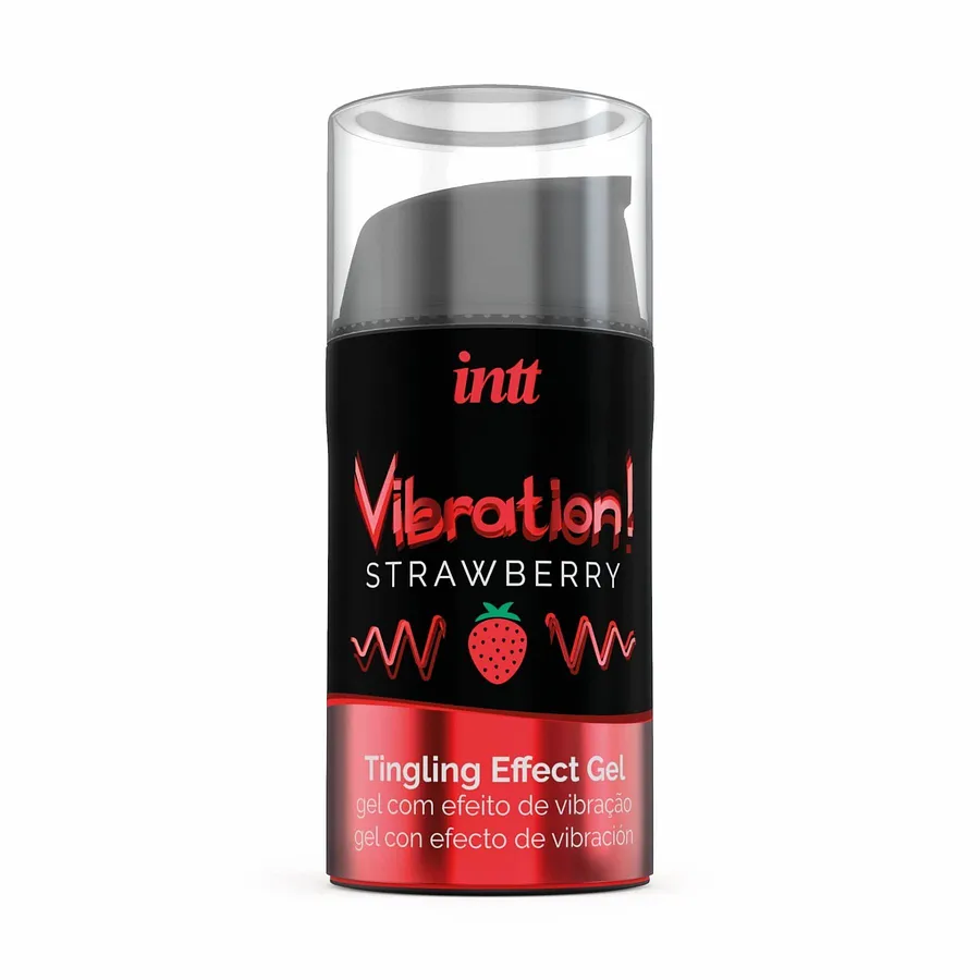 Рідкий вібратор Intt Vibration Strawberry (15 мл) (м'яте паковання)