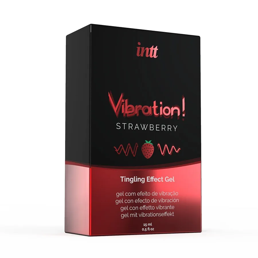 Рідкий вібратор Intt Vibration Strawberry (15 мл) (м'яте паковання)