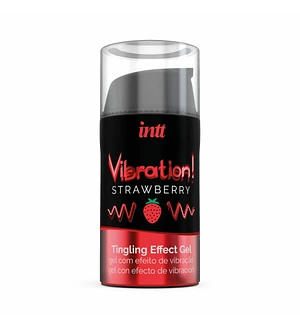 Рідкий вібратор Intt Vibration Strawberry (15 мл) (м'яте паковання)