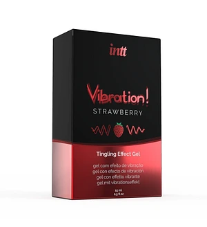 Рідкий вібратор Intt Vibration Strawberry (15 мл) (м'яте паковання)