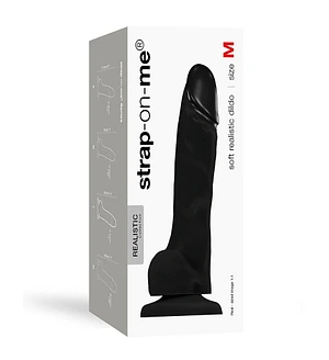 Реалістичний фалоімітатор Strap-On-Me SOFT REALISTIC DILDO Black