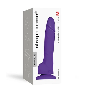 Реалістичний фалоімітатор Strap-On-Me SOFT REALISTIC DILDO Violet