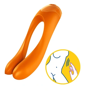 Вібратор на палець Satisfyer Candy Cane Orange