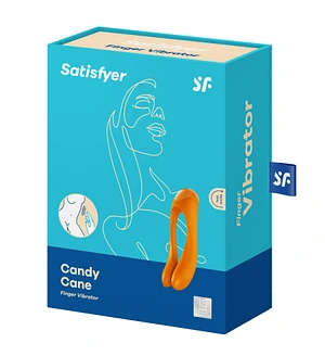 Вібратор на палець Satisfyer Candy Cane Orange