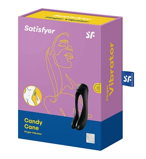 Вібратор на палець Satisfyer Candy Cane Black