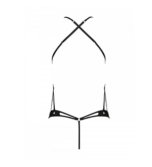 Боді з екошкіри з ремінцями та перфорацією Tamaris Body black L/XL — Passion