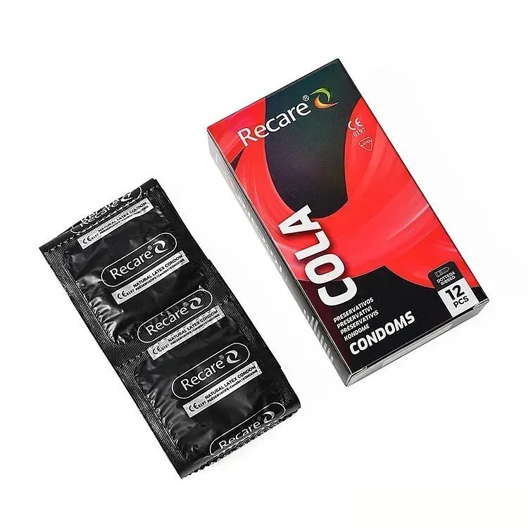 Презервативи Holographic Презервативи Holographic Recare Cola Dotted&Ribbed Condoms 12шт, з пухирцями і ребрами, аромат: Кола Cola Dotted&Ribbed Condoms 12шт, з пухирцями і ребрами, аромат: Кола