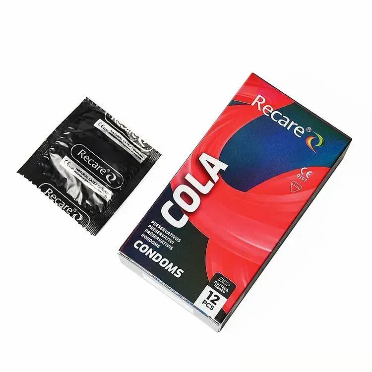Презервативи Holographic Презервативи Holographic Recare Cola Dotted&Ribbed Condoms 12шт, з пухирцями і ребрами, аромат: Кола Cola Dotted&Ribbed Condoms 12шт, з пухирцями і ребрами, аромат: Кола