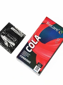 Презервативи Holographic Презервативи Holographic Recare Cola Dotted&Ribbed Condoms 12шт, з пухирцями і ребрами, аромат: Кола Cola Dotted&Ribbed Condoms 12шт, з пухирцями і ребрами, аромат: Кола