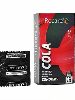 Презервативи Holographic Презервативи Holographic Recare Cola Dotted&Ribbed Condoms 12шт, з пухирцями і ребрами, аромат: Кола Cola Dotted&Ribbed Condoms 12шт, з пухирцями і ребрами, аромат: Кола