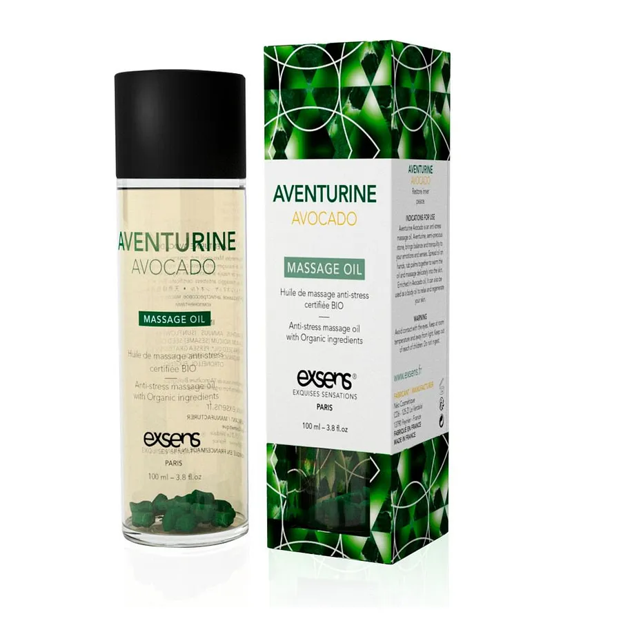 Масажна олія EXSENS Aventurine Avocado (антистрес) 100мл (термін придатності до 12.2026)