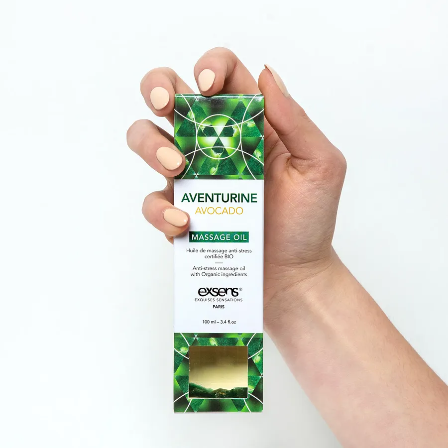 Масажна олія EXSENS Aventurine Avocado (антистрес) 100мл (термін придатності до 12.2026)