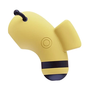 Вакуумний стимулятор із мікрострумами KISSTOY Beebe Yellow, на палець