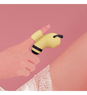 Вакуумний стимулятор із мікрострумами KISSTOY Beebe Yellow, на палець